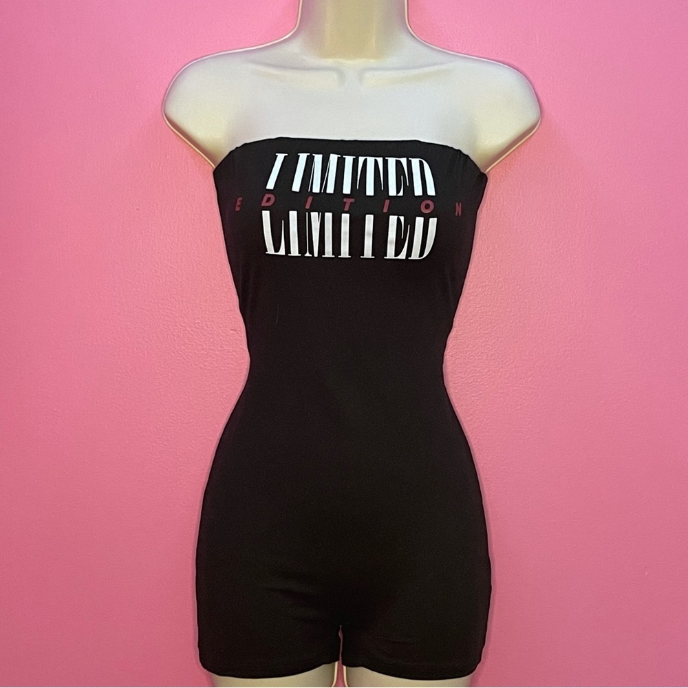 Limited Edition Short Sleeveless Bodycon Black Romper